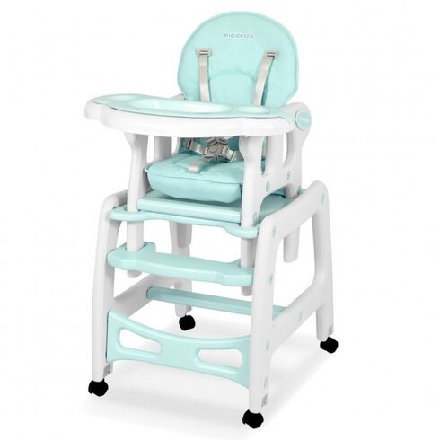 Scaun de masa 5 in 1 Ricokids Sinco - Turcoaz, Culoare: Turquoise