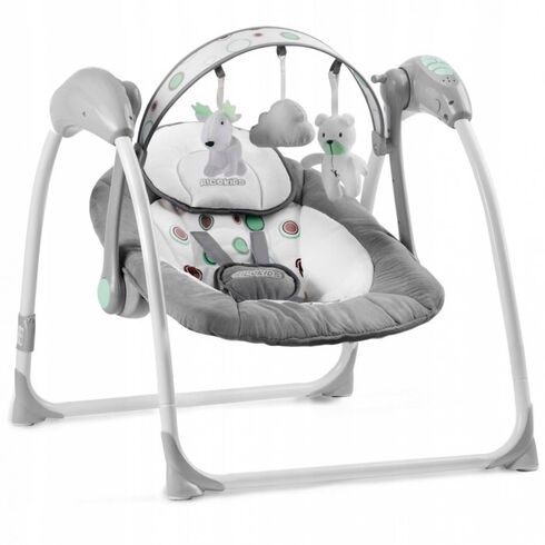 Leagan electric cu muzica Ricokids 7321 - Gri, Culoare: Gri