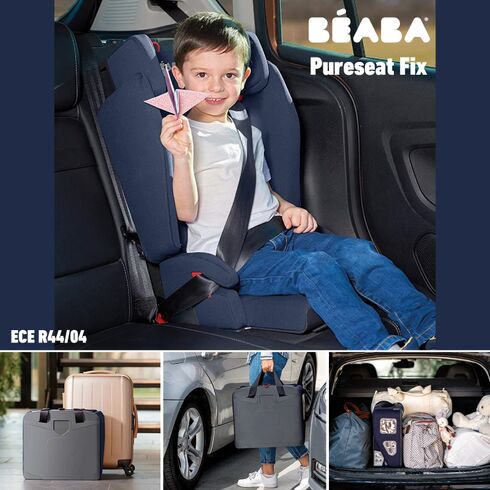 Scaun auto pliabil Beaba Pureseat Fix Isofix Black, Culoare: Negru, Grupa: 15-36kg (4 ani - 12 ani),poza 8