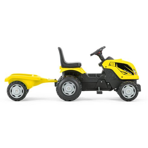 Tractor cu pedale si remorca Micromax MMX Galben, Culoare: Galben - poza 6 - ExclusivMAG.ro