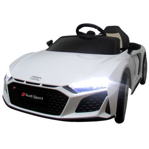 Masinuta electrica cu telecomanda Audi R8 - 107 cm R-Sport Alb, Culoare: Alb, Capacitate acumulator: 12V