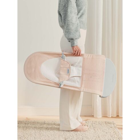 Balansoar Balance Soft, Pearly Pink/White, Mesh BabyBjorn, Culoare: Roz,poza 5