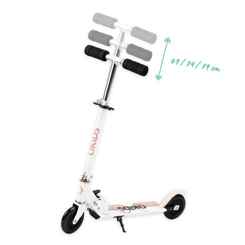 Trotineta copii, QKIDS, FLO Pink, Rulmenti ABEC-9, Roti poliuretan 85A, Culoare: Roz,poza 4