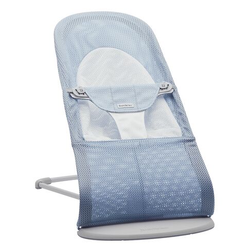 Balansoar Balance Soft, Sky Blue/White, Mesh BabyBjorn, Culoare: Blue