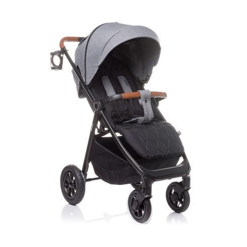 Carucior sport cu roti gonflabile (max. 22 Kg) 4Baby STINGER AIR Gri Deschis, Culoare: Gri deschis - poza 3 - ExclusivMAG.ro