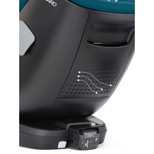 Scaun Auto Recaro i-Size 3 luni - 7 ani Salia 125 Kid Select Teal Green, Culoare: Verde, Grupa: 0-25kg (0 luni - 7 ani) - poza 3 - ExclusivMAG.ro