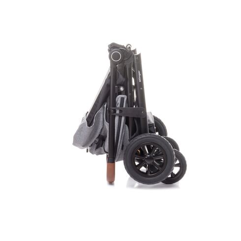 Carucior sport cu roti gonflabile (max. 22 Kg) 4Baby STINGER AIR Gri, Culoare: Gri,poza 6