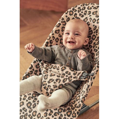 Balansoar BabyBjorn Bliss Beige/Leopard, Bumbac Editie Limitata, Culoare: Multicolor,poza 4