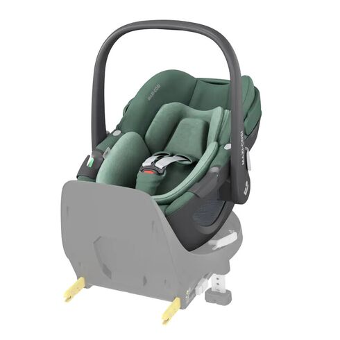 Scaun Auto I-Size Pebble 360 + Baza FamilyFix 360 Maxi-Cosi Essential Green, Culoare: Verde, Grupa: 0-13kg (0 luni - 12 luni)