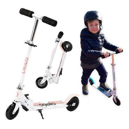 Trotineta copii, QKIDS, FLO Pink, Rulmenti ABEC-9, Roti poliuretan 85A, Culoare: Roz,poza 5