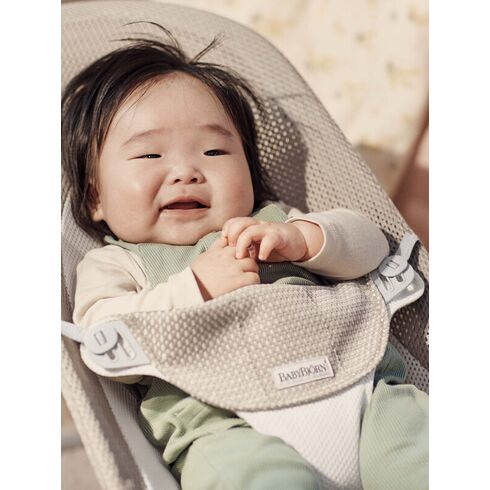 Balansoar Balance Soft, Grey Beige/White, Mesh BabyBjorn, Culoare: Bej,poza 4