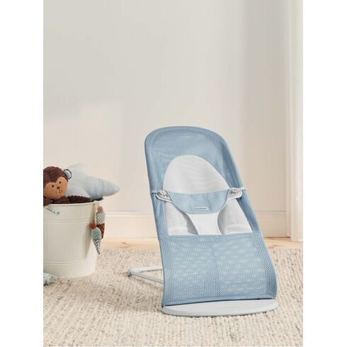 Balansoar Balance Soft, Sky Blue/White, Mesh BabyBjorn, Culoare: Blue,poza 5