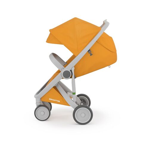 Carucior, Greentom, Classic Upp, 100% Ecologic, Grey Sunflower, Culoare: Galben,poza 2  - ExclusivMAG.ro Carucior, Greentom, Classic Upp, 100% Ecologic, Grey Sunflower, Culoare: Galben,poza 2