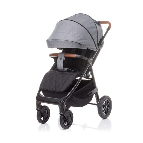 Carucior sport cu roti gonflabile (max. 22 Kg) 4Baby STINGER AIR Gri Deschis, Culoare: Gri deschis - poza 2 - ExclusivMAG.ro