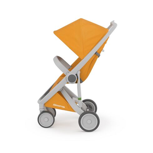Carucior, Greentom, Classic Upp, 100% Ecologic, Grey Sunflower, Culoare: Galben,poza 3  - ExclusivMAG.ro Carucior, Greentom, Classic Upp, 100% Ecologic, Grey Sunflower, Culoare: Galben,poza 3