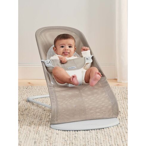 Balansoar Balance Soft, Grey Beige/White, Mesh BabyBjorn, Culoare: Bej,poza 2