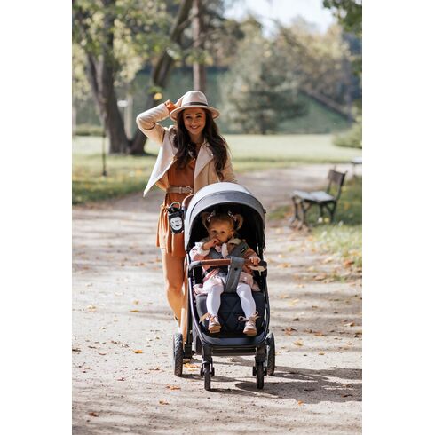 Carucior sport cu roti gonflabile (max. 22 Kg) 4Baby STINGER AIR Gri, Culoare: Gri,poza 7