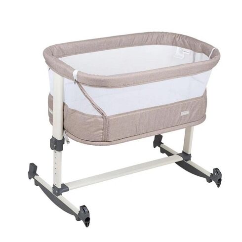 Patut co-sleeper BabyGo Vivaldi Beige, Culoare: Crem, Dimensiuni: 80x50