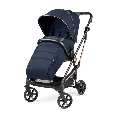 Carucior 3 in 1 Peg Perego Vivace, Lounge, Pagoda, 0 - 22 kg, Blue Shine, Culoare: Albastru,poza 2