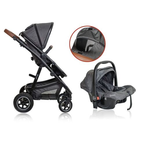 Carucior 3 in 1 Simplex, Grey Melange BabyGo