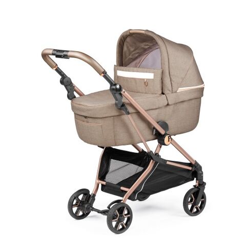 Carucior 3 in 1 Peg Perego Vivace, Lounge, 0 - 22 kg, Mon Amour, Bej / Roz, Culoare: Crem,poza 2