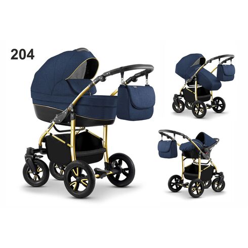Carucior Mikado CITY STAR S-LINE 3 in 1 (culoare 204) Albastru, Culoare: Albastru