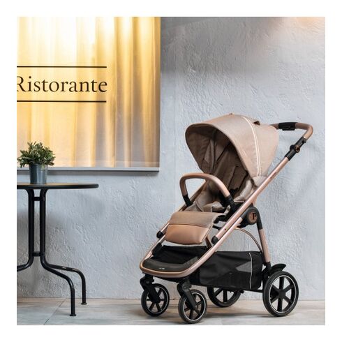 Carucior 3 in 1 Peg Perego Veloce, SLK, 0 - 22 kg, Mon Amour, Bej / Roz, Culoare: Bej,poza 8