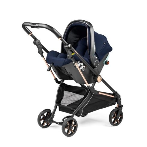 Carucior 3 in 1 Peg Perego Vivace, SLK, Pagoda, 0 - 22 kg, Blue Shine, Culoare: Albastru,poza 4  - ExclusivMAG.ro Carucior 3 in 1 Peg Perego Vivace, SLK, Pagoda, 0 - 22 kg, Blue Shine, Culoare: Albastru,poza 4