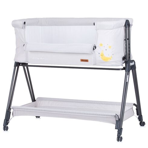 Patut Co-Sleeper Chipolino Pretty Close platinum, Culoare: Gri deschis - poza 4 - ExclusivMAG.ro