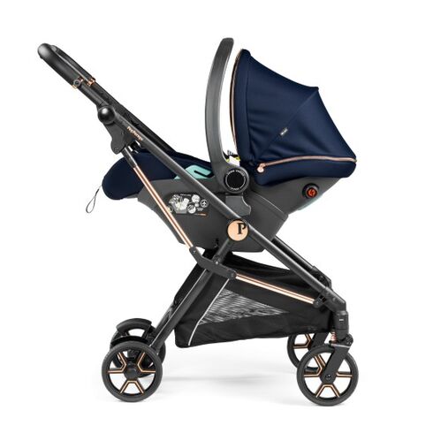 Carucior 3 in 1 Peg Perego Vivace, Lounge, Pagoda, 0 - 22 kg, Blue Shine, Culoare: Albastru,poza 8