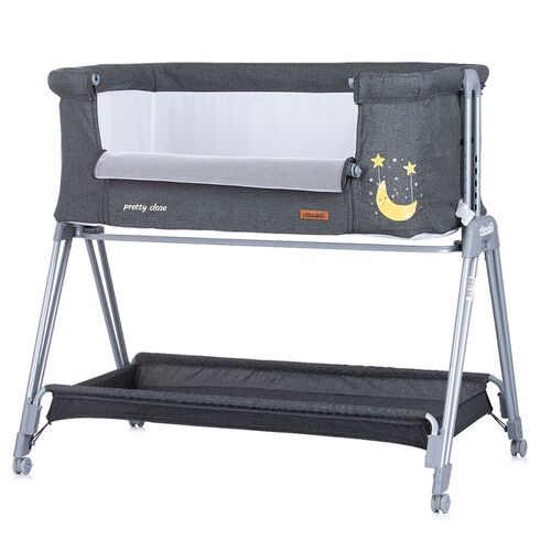 Patut Co-Sleeper Chipolino Pretty Close anthracite, Culoare: Gri,poza 4