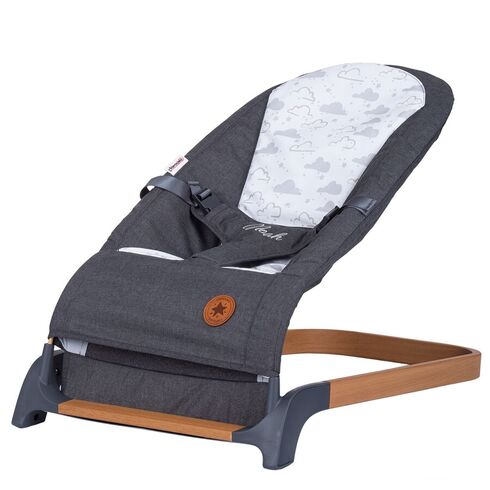 Scaunel balansoar Chipolino Noah anthracite wood, Culoare: Gri,poza 2
