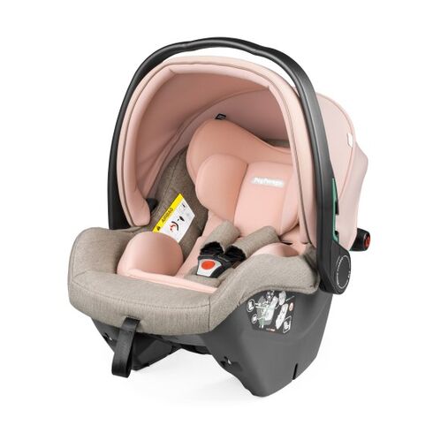 Scaun Auto Peg Perego i-size Primoviaggio SLK, 40 - 87 cm, 0-13 kg, Mon Amour, Bej / Roz, Culoare: Crem, Grupa: 0-13kg (0 luni - 12 luni)