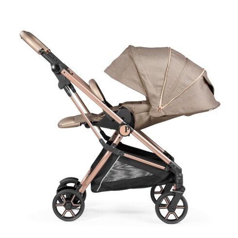 Carucior 3 in 1 Peg Perego Vivace, Lounge, 0 - 22 kg, Mon Amour, Bej / Roz, Culoare: Crem,poza 5