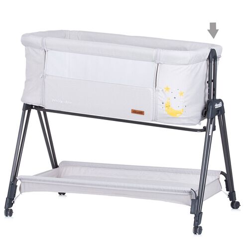 Patut Co-Sleeper Chipolino Pretty Close platinum, Culoare: Gri deschis - poza 5 - ExclusivMAG.ro