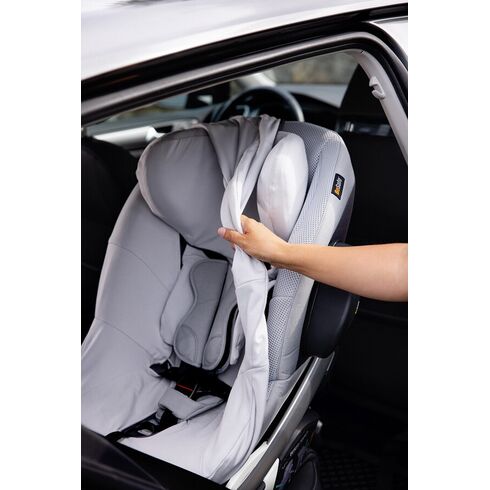 Husă scaun auto copii BeSafe iZi Stretch - Glaciar Grey,poza 3