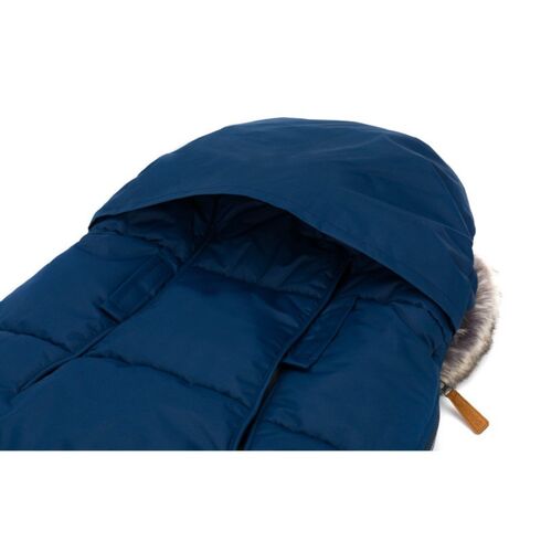 Sac de iarna cu guler blanita detasabil, pentru carucior, Navy, 100x50 cm, Fillikid, Culoare: Albastru,poza 4