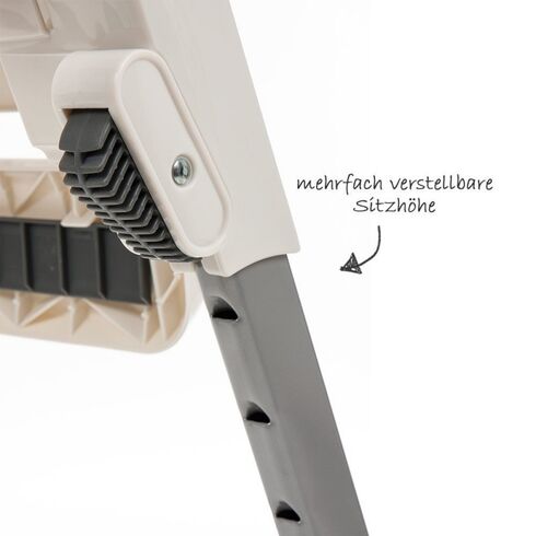 Scaun inalt pentru masa Aron Star Fillikid, Culoare: Alb/Gri,poza 4