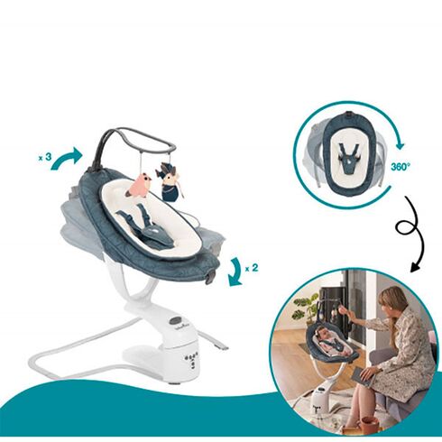 Leagan Swoon Motion Petal Babymoov, Culoare: Albastru,poza 4  - ExclusivMAG.ro Leagan Swoon Motion Petal Babymoov, Culoare: Albastru,poza 4