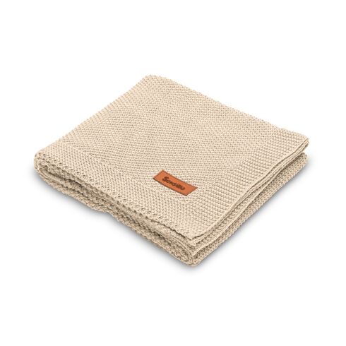 Paturica de bumbac tricotata Sensillo 100x80 cm Bej, Culoare: Bej