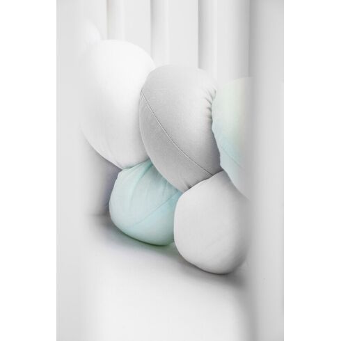 Protectie interioara pentru patut Sensillo 210 cm Menta/Gri, Culoare: Turcoaz - poza 10 - ExclusivMAG.ro
