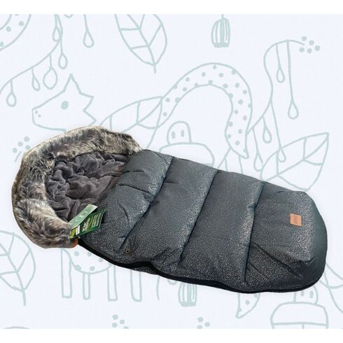 Sac de iarna cu guler blanita detasabil, pentru carucior, galaxy grey, 100x50 cm, Fillikid, Culoare: Gri deschis - poza 2 - ExclusivMAG.ro