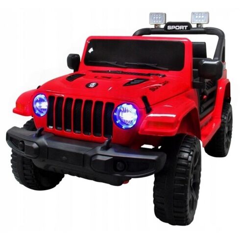 Masinuta electrica cu telecomanda cu baterii si functie de balansare Jeep X10 TS-159 R-Sport - Rosu, Culoare: Rosu, Capacitate acumulator: 12V