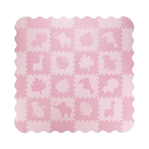 Covoras de joaca Puzzle 150x150 cm, Momi Zawi - Pink, Culoare: Roz - poza 5 - ExclusivMAG.ro
