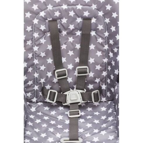 Scaun inalt pentru masa Paul Star Grey Fillikid, Culoare: Alb/Gri,poza 8