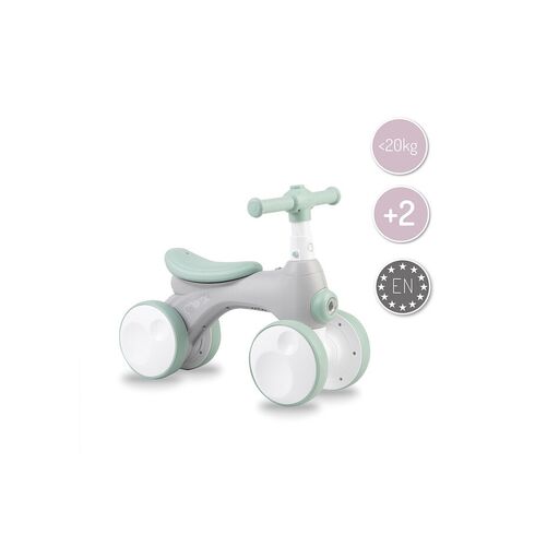 Bicicleta cu lumini, sunet si difuzor de balonase, Momi Tobis - Grey, Culoare: Gri,poza 5