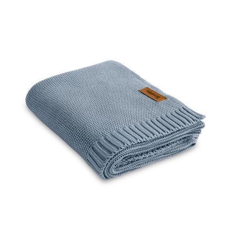 Paturica de bumbac si bambus Sensillo 100x80 cm Jeans, Culoare: Blue