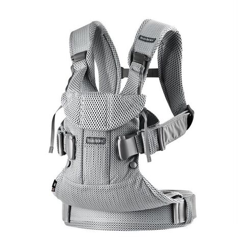 Marsupiu anatomic BabyBjorn One Air Silver, 3D Mesh, Culoare: Gri deschis  - ExclusivMAG.ro