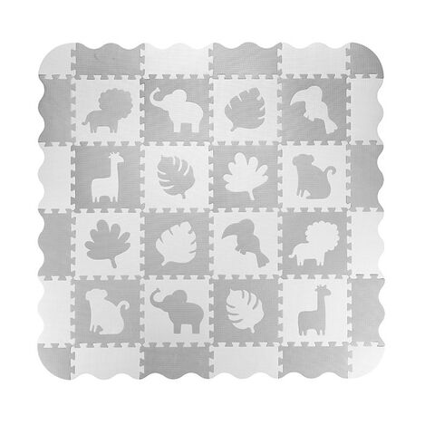 Covoras de joaca Puzzle 150x150 cm, Momi Zawi - Grey, Culoare: Gri,poza 6
