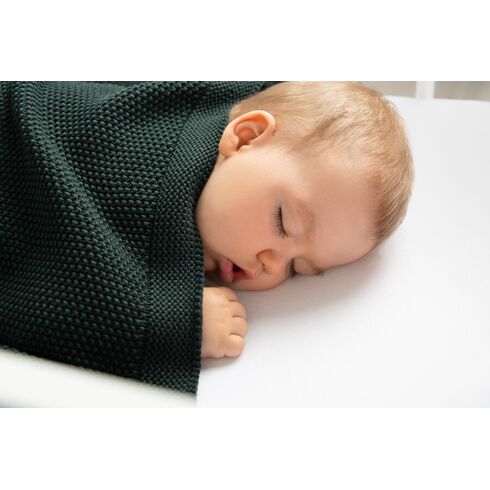 Paturica de bumbac tricotata Sensillo 100x80 cm Albastru Inchis, Culoare: Albastru,poza 7